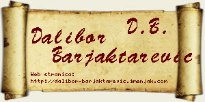 Dalibor Barjaktarević vizit kartica